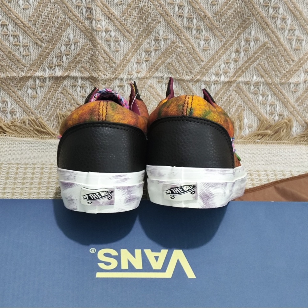 Vans Multicolor Tie-Dye Low Top Sneakers with Black Accents - Picture 8 of 10